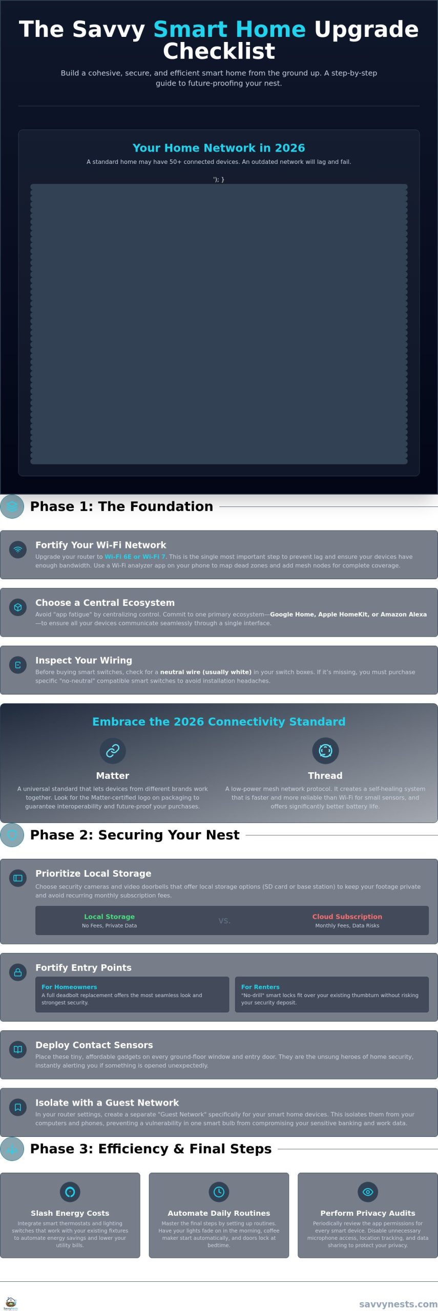 The Ultimate Smart Home Upgrade Checklist: Build Your Savvy Nest in 2026