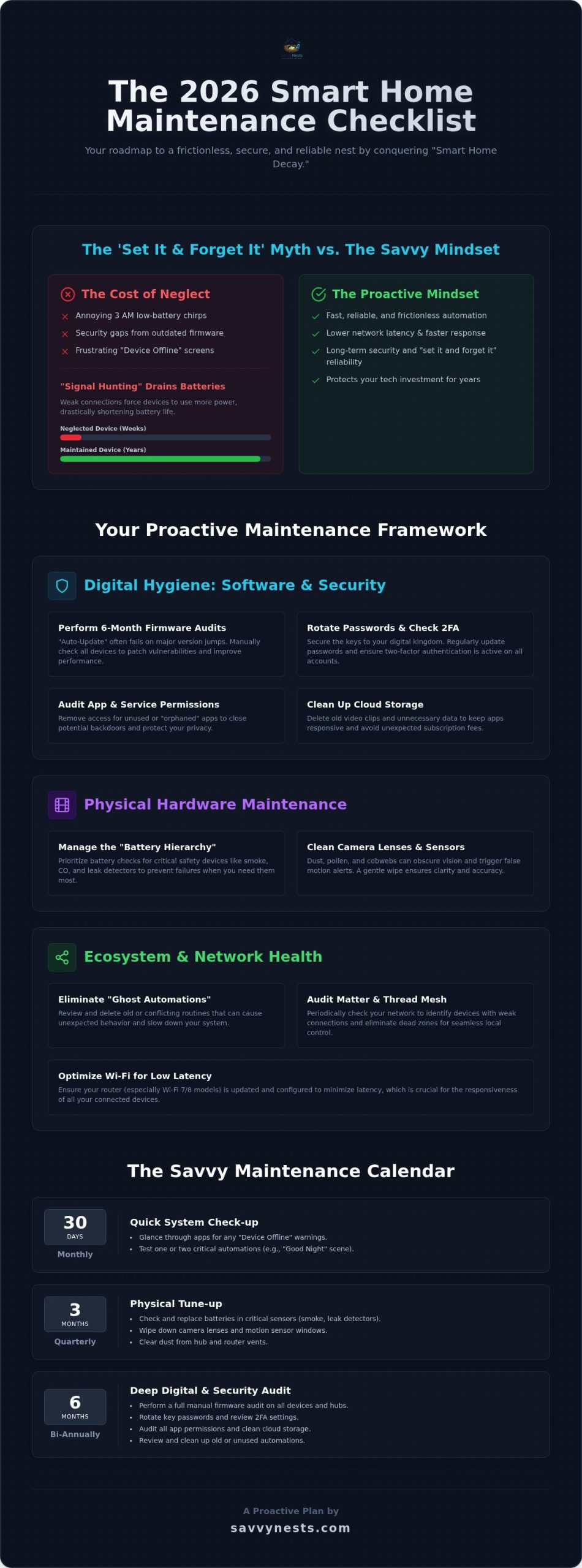The Ultimate Smart Home Maintenance Checklist for a Frictionless Nest in 2026